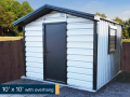10ft x 10ft with overhang shed