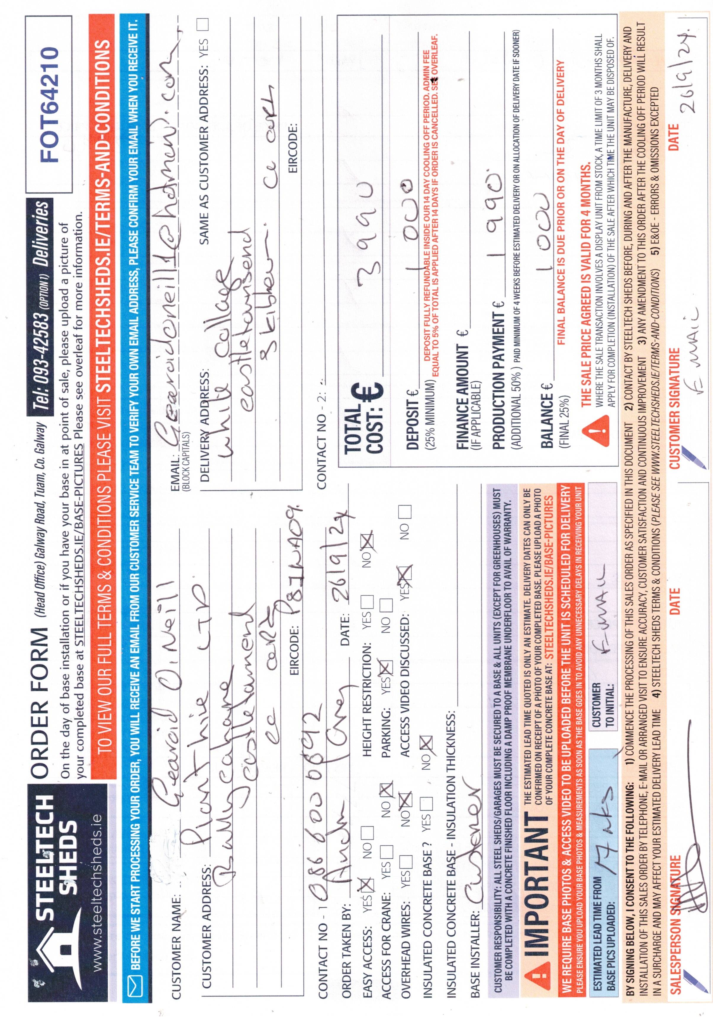 Upload Scanned Order Form - Page 1