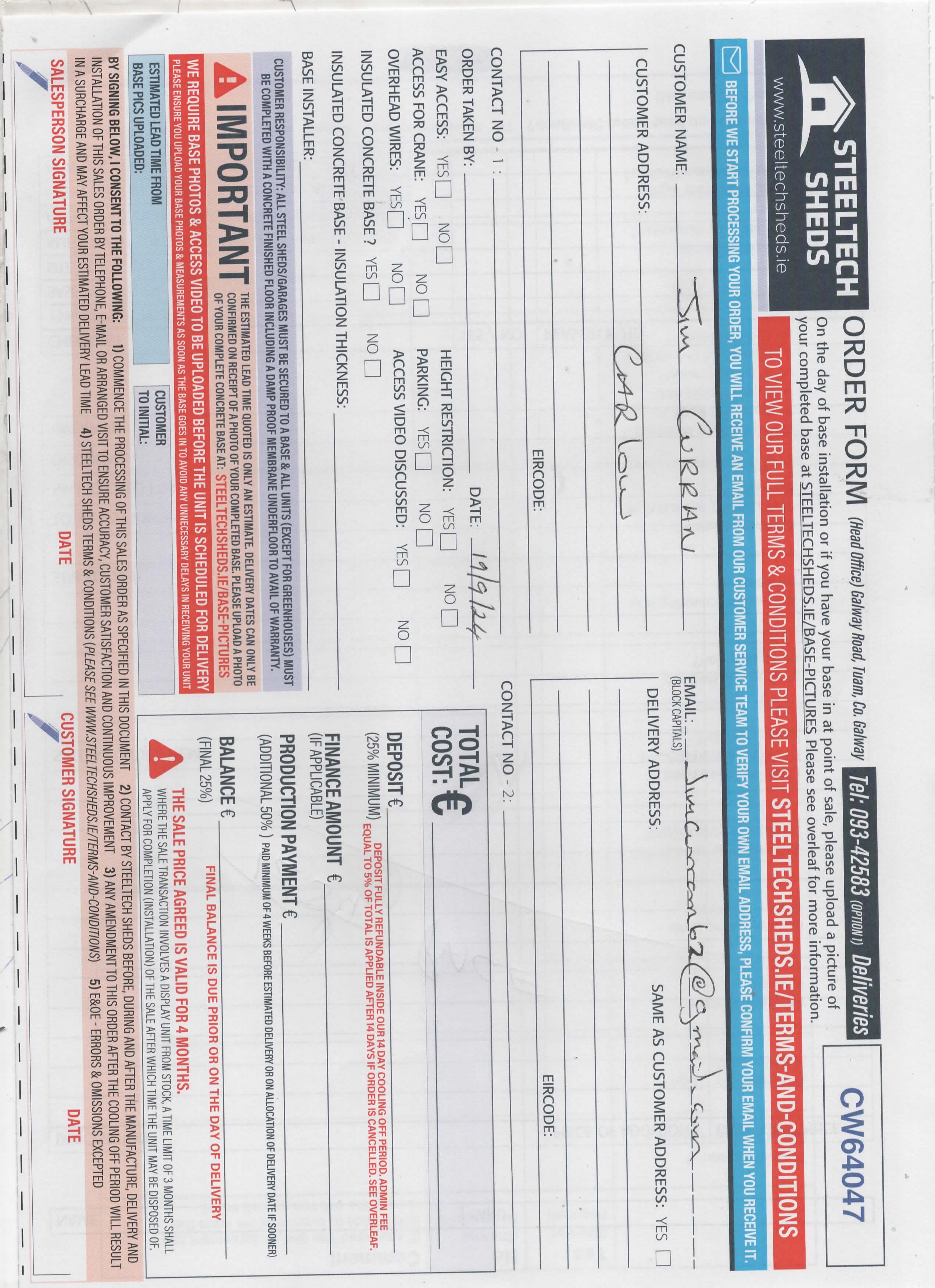 Upload Scanned Order Form - Page 1