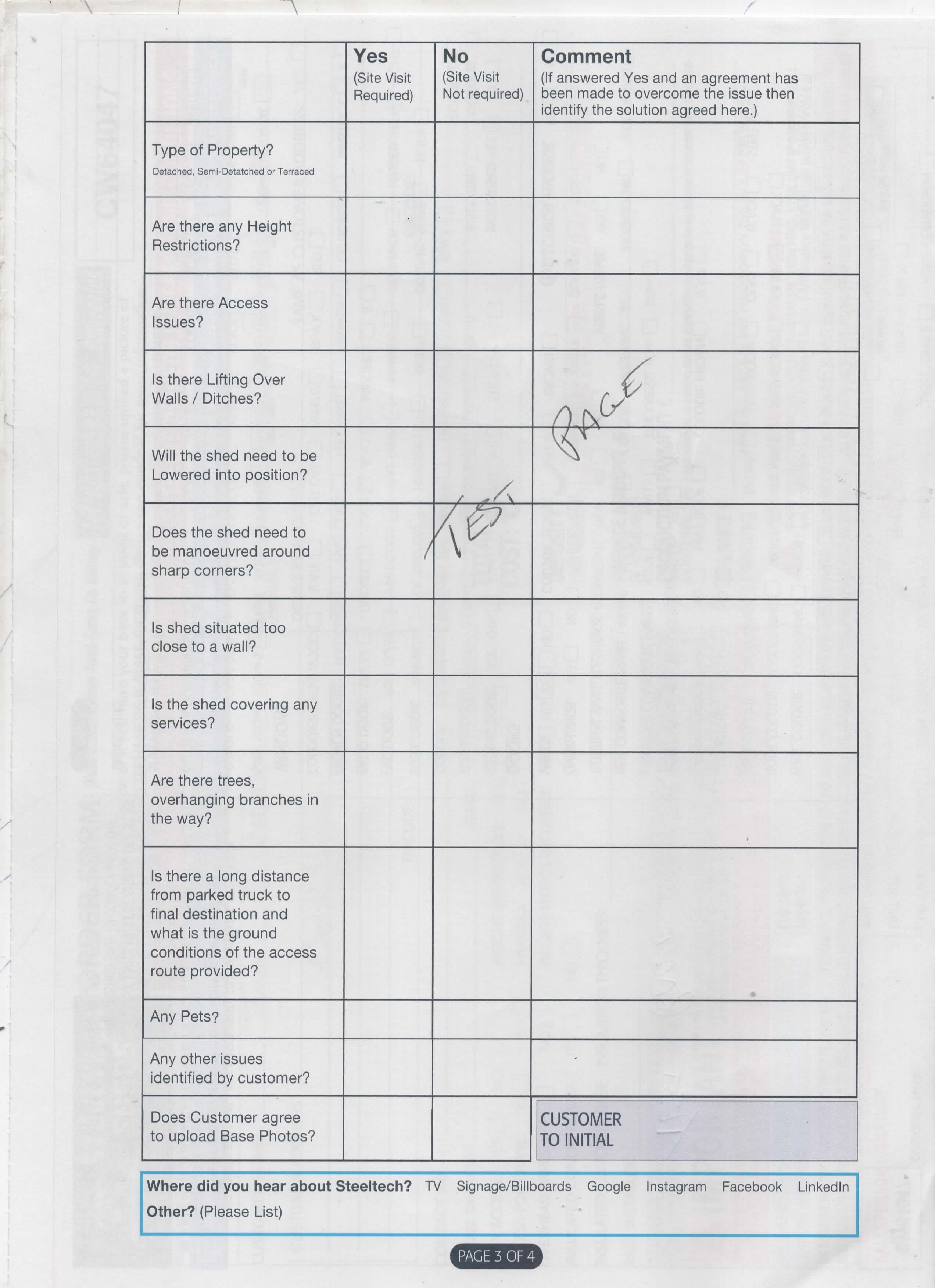 Upload Scanned Order Form - Checklist